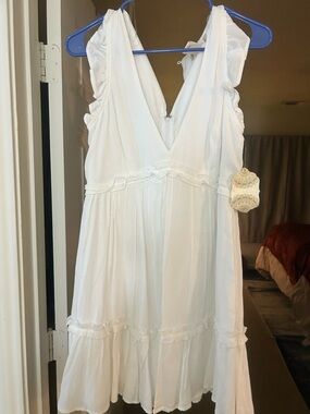 embroidered maxi dress with sleeves Mylene Hand Embroidered Maxi Dress Long SleevesWith Tassels Peach S/M main image 1